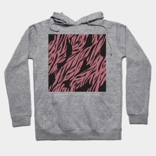 rose pink zebra stripes pattern Hoodie